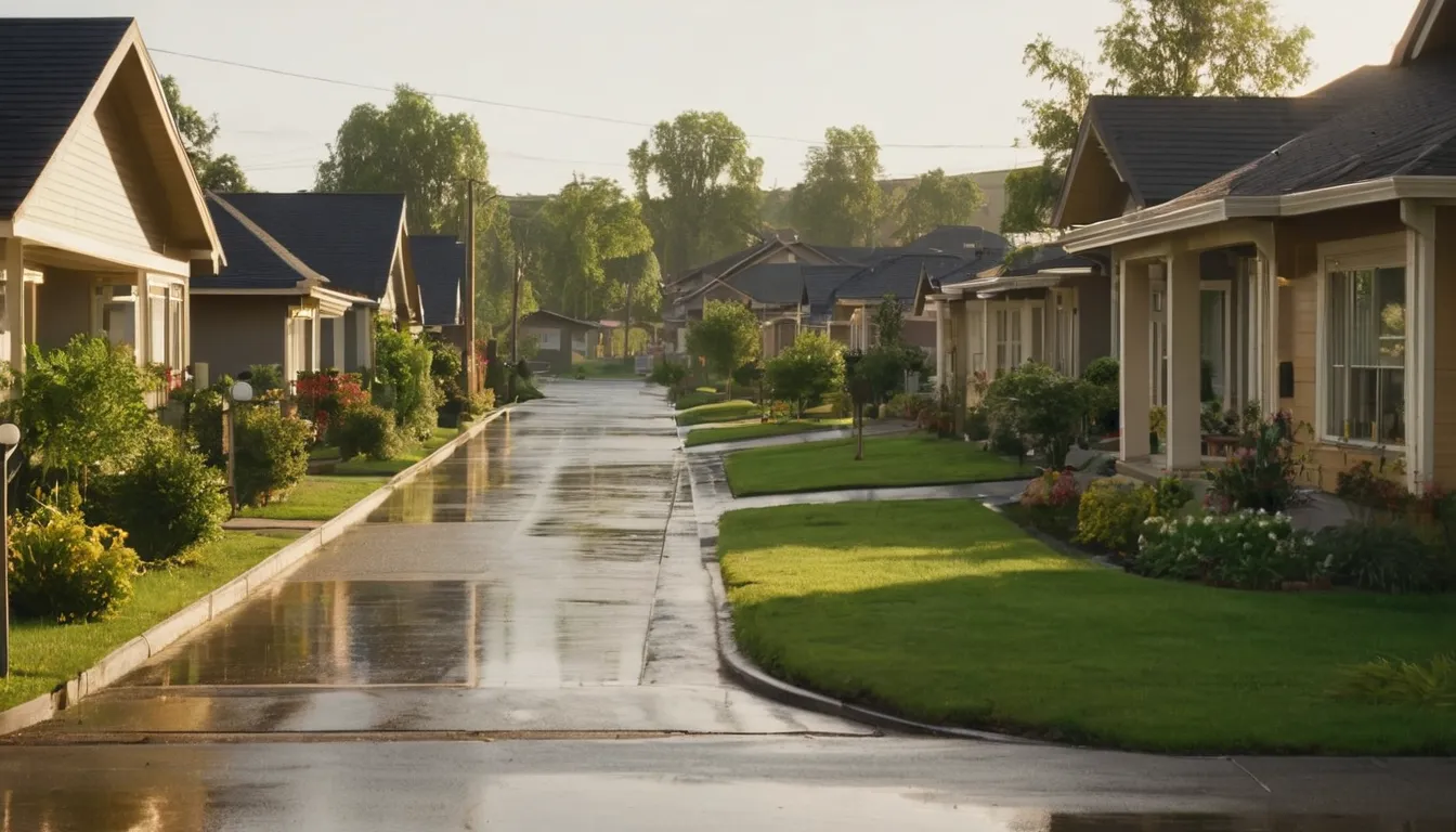 A bungalow and ranch-style street across the Mentor area in autumn